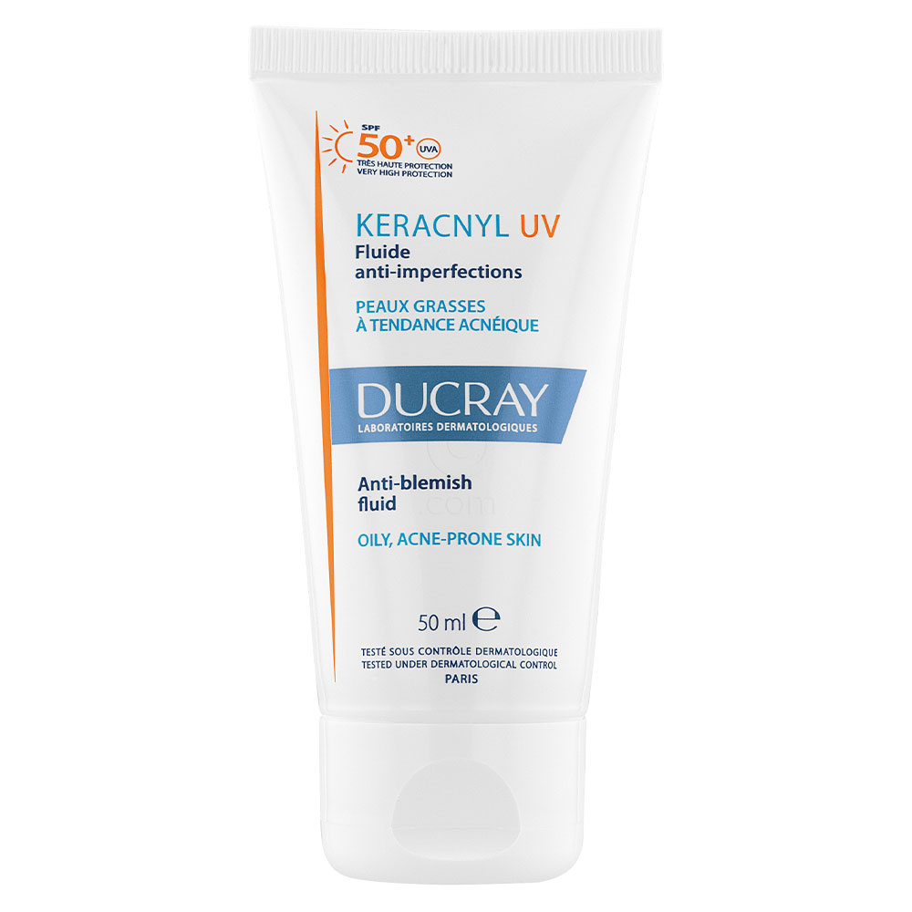 Ducray Keracnyl, UV fluid za zaščito kože pred soncem za obraz - ZF 50+ (50 ml)