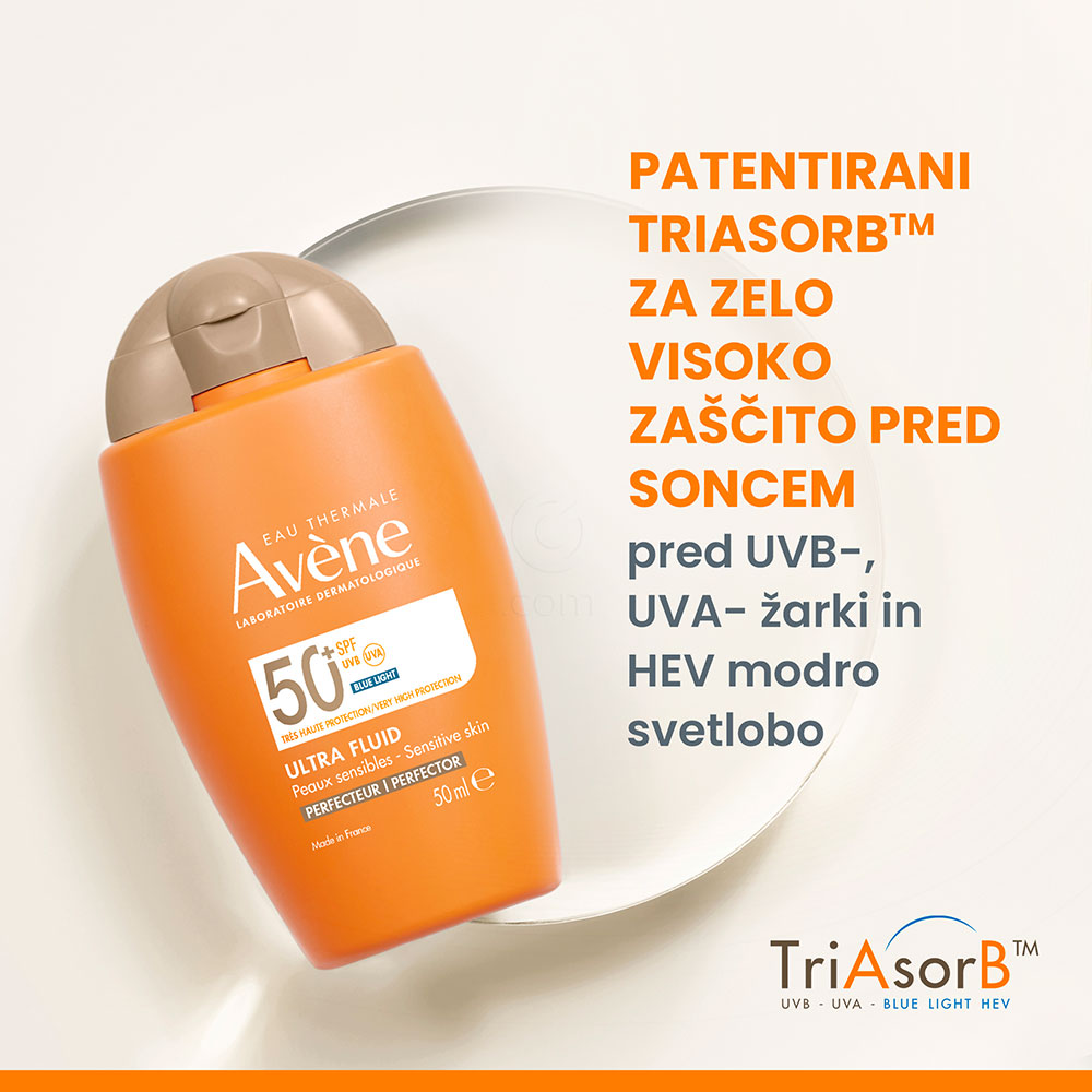 Avene Sun, obarvani ultra fluid za zaščito pred soncem za obraz - ZF 50 + (50 ml)