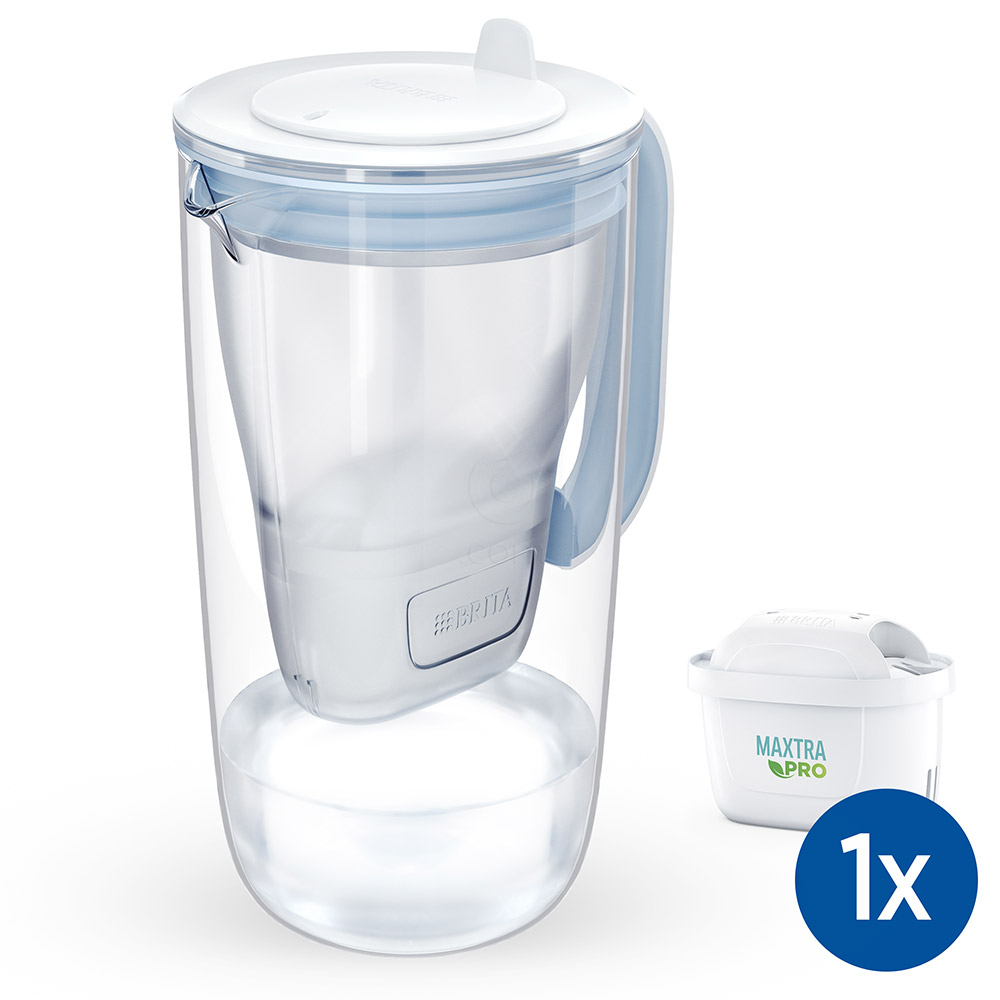 Brita Glass One, stekleni vrč za filtriranje vode - 2,5 l (1 komplet)