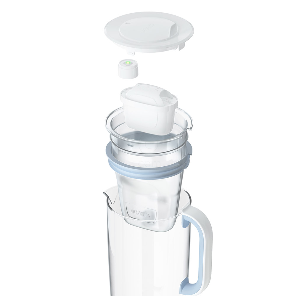 Brita Glass One, stekleni vrč za filtriranje vode - 2,5 l (1 komplet)