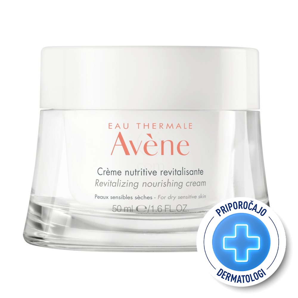 Avene, hranljiva revitalizirajoča krema za suho občutljivo kožo (50 ml)