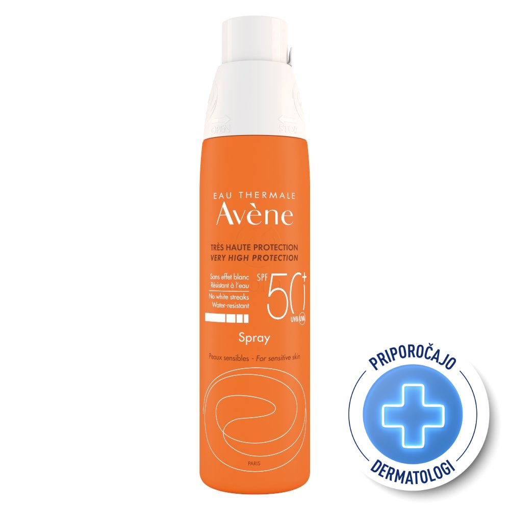 Eau Thermale Avene Sun pršilo z zelo visoko zaščito pred soncem - ZF50+ (200 ml)