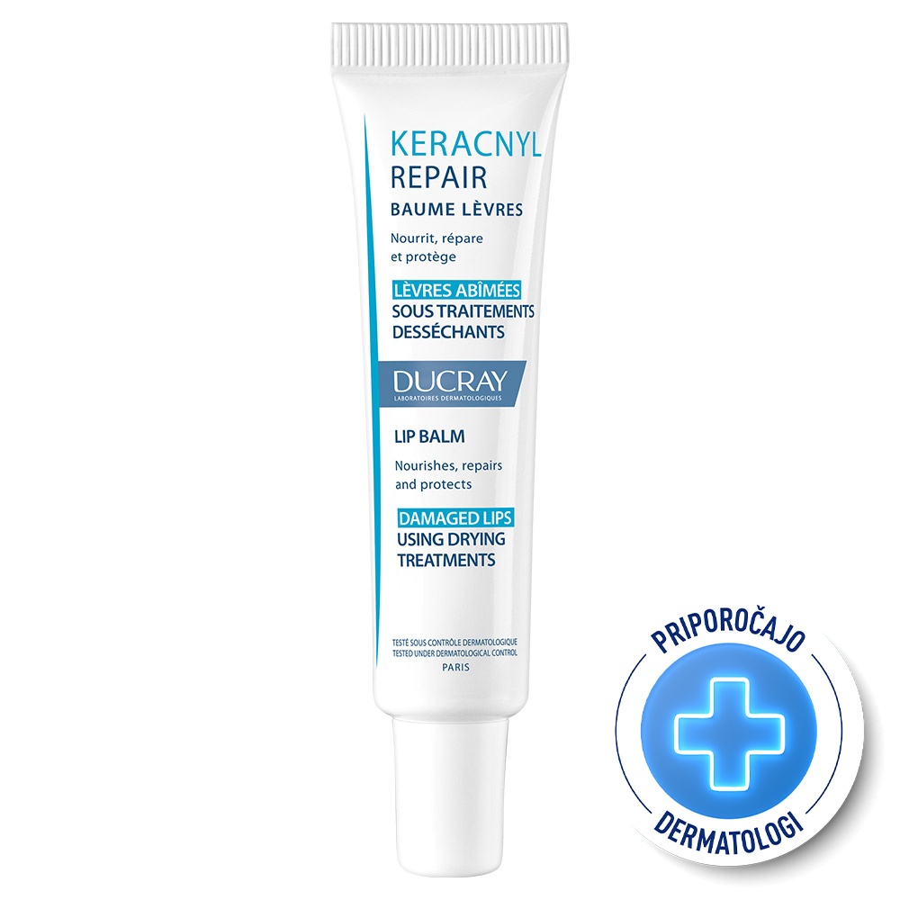 Ducray Keracnyl Repair, balzam za ustnice (15 ml)
