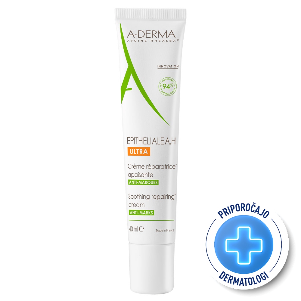 A-Derma Epitheliale A.H. Ultra, pomirjajoča in obnavljajoča krema (40 ml)