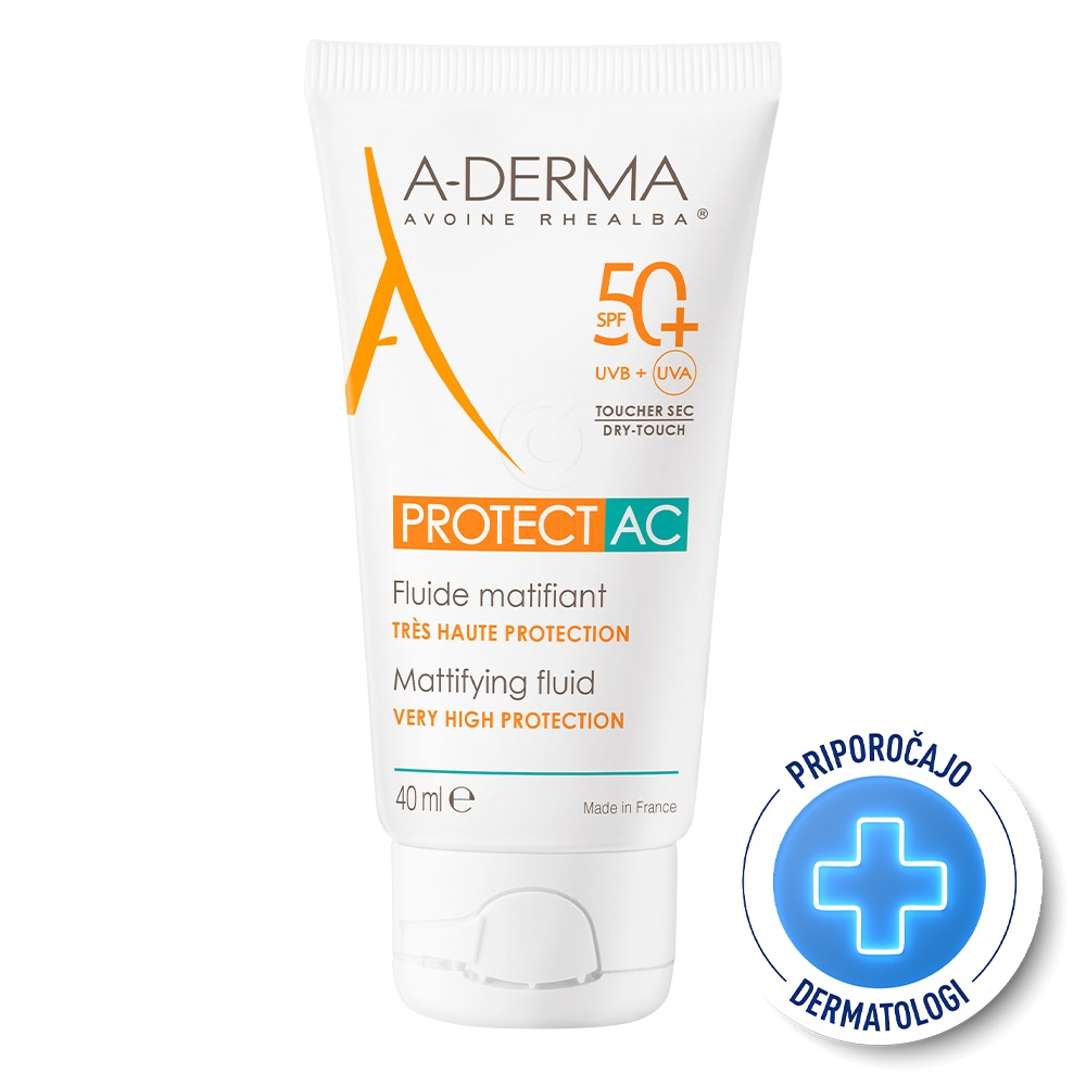 A-Derma Protect AC, matirajoči fluid - ZF50+ (40 ml)