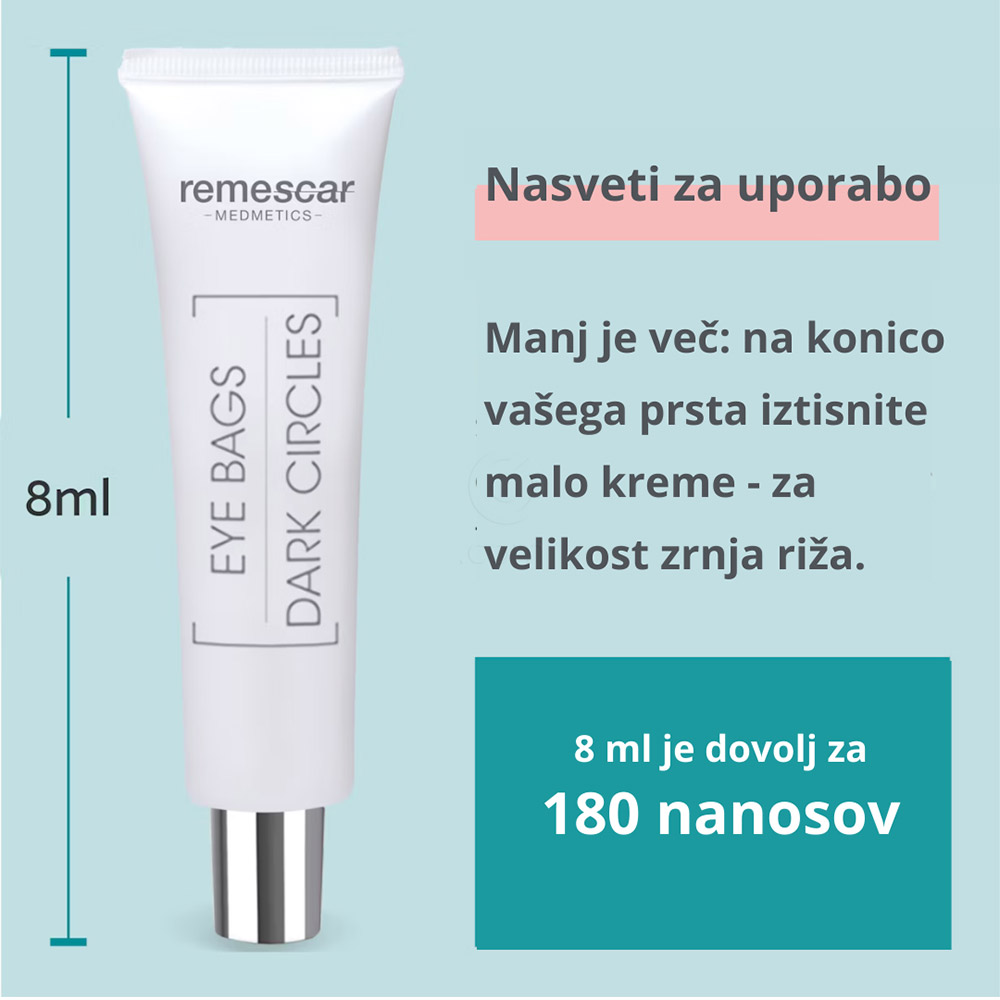 Remescar, krema proti podočnjakom in vrečicam pod očmi (8 ml)