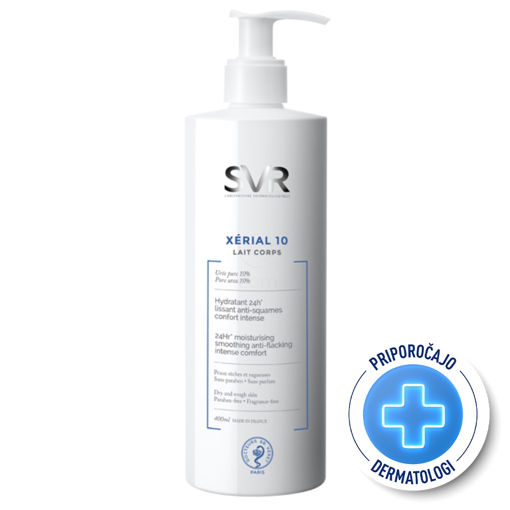 SVR Xerial 10, mleko za suho in luskasto kožo telesa - 400 ml