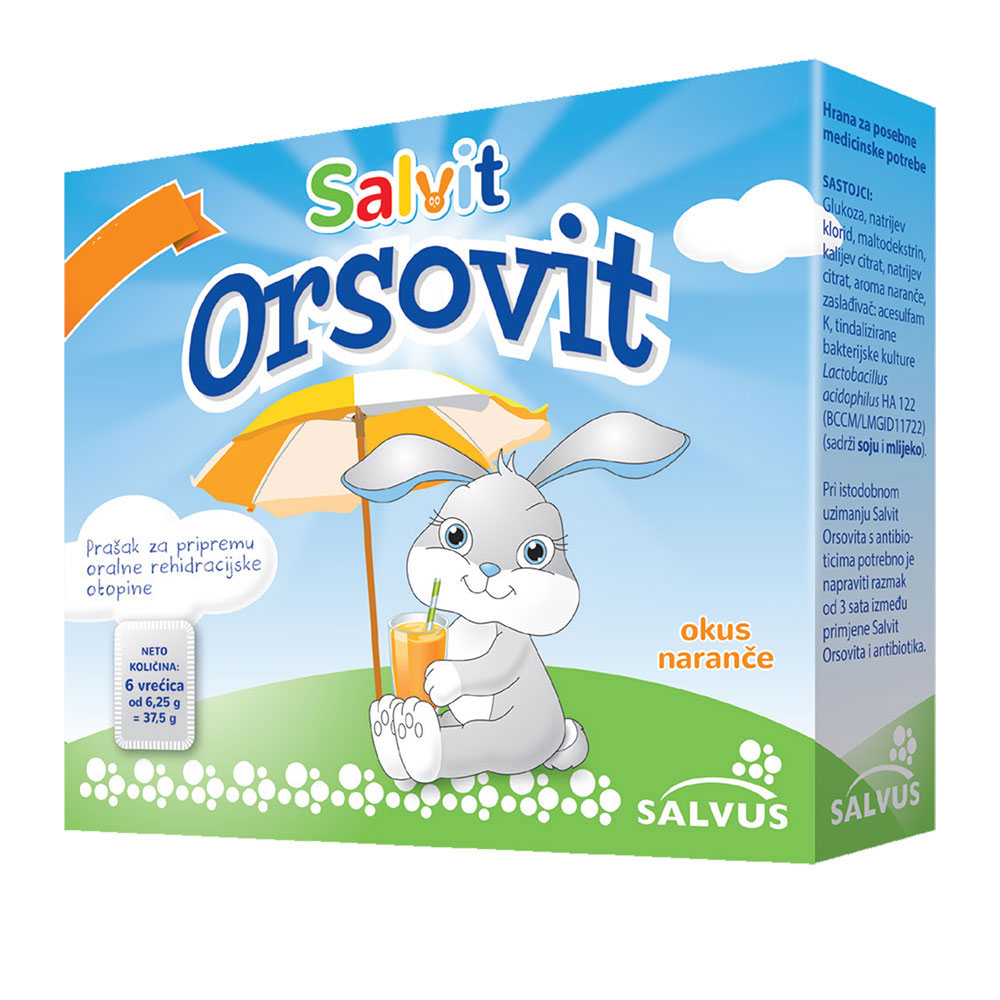 Salvit Orsovit, vrečka - paket (2 x 6,25 g) - okus pomaranče