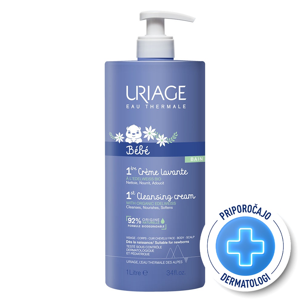 Uriage 1er Bébé, krema za umivanje (1000 ml)