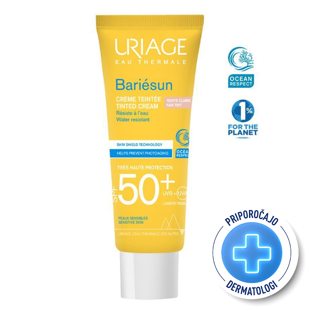 Uriage Bariesun, obarvana krema za zaščito pred soncem - odtenek 01 - ZF50+ (50 ml)