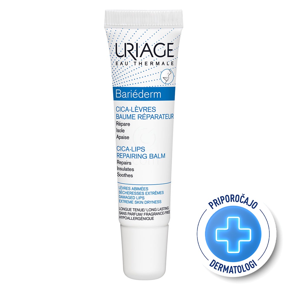 Uriage Bariederm Cica, balzam za ustnice (15 ml)