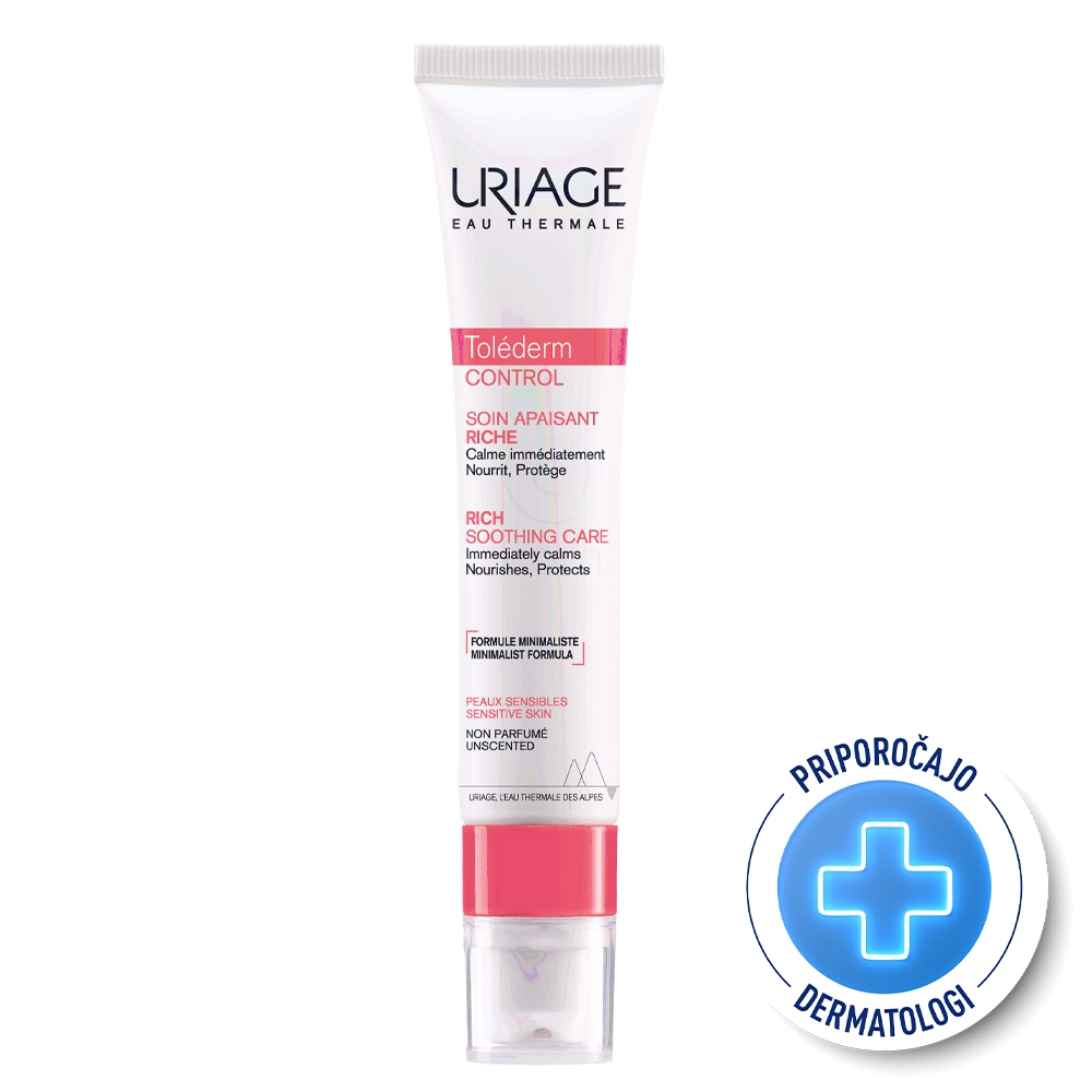 Uriage Tolederm Control, bogata pomirjujoča krema (40 ml)