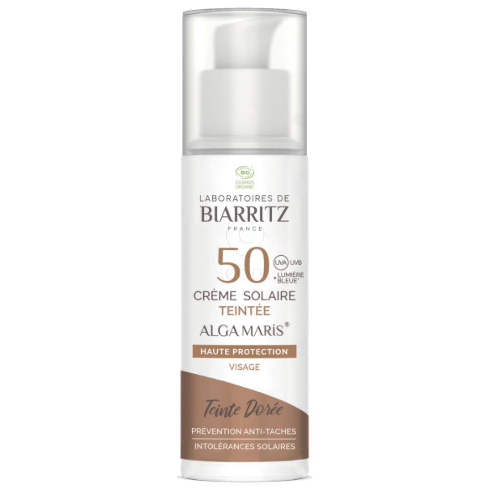 Biarritz BIO, tenirana krema za obraz za sončenje - bež - ZF50 (50 ml)