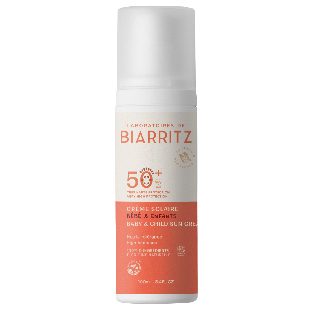 Biarritz BIO, otroška krema za zaščito pred soncem - ZF50+ (100 ml)