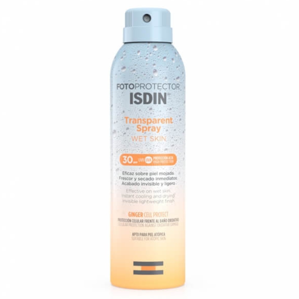 ISDIN Fotoprotector, prozoren sprej za telo Wet Skin - ZF 30 (250 ml)