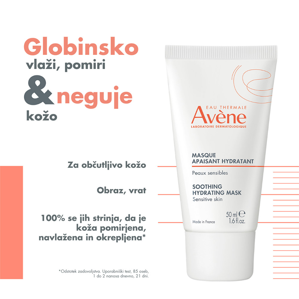 Avene, pomirjujoča maska za vlaženje kože (50 ml)
