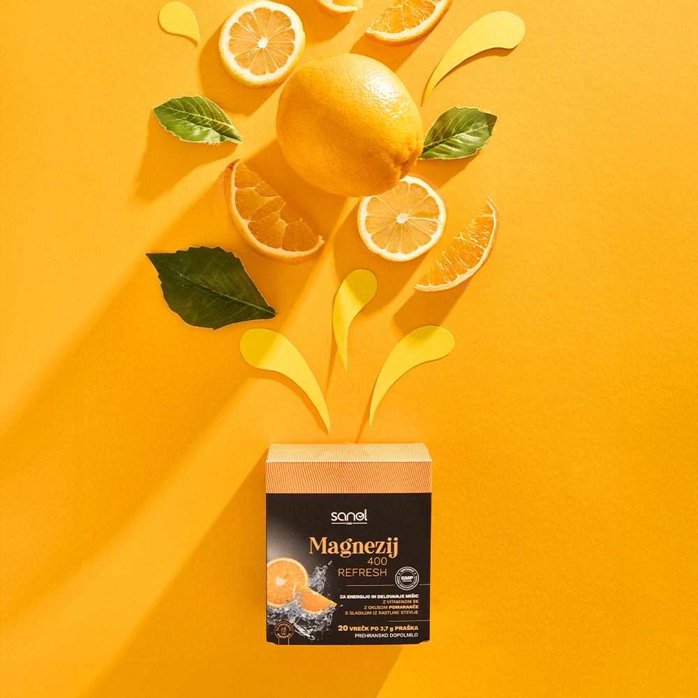 Sanol Lab Magnezij 400 Refresh, vrečke (50 x 3,7 g)