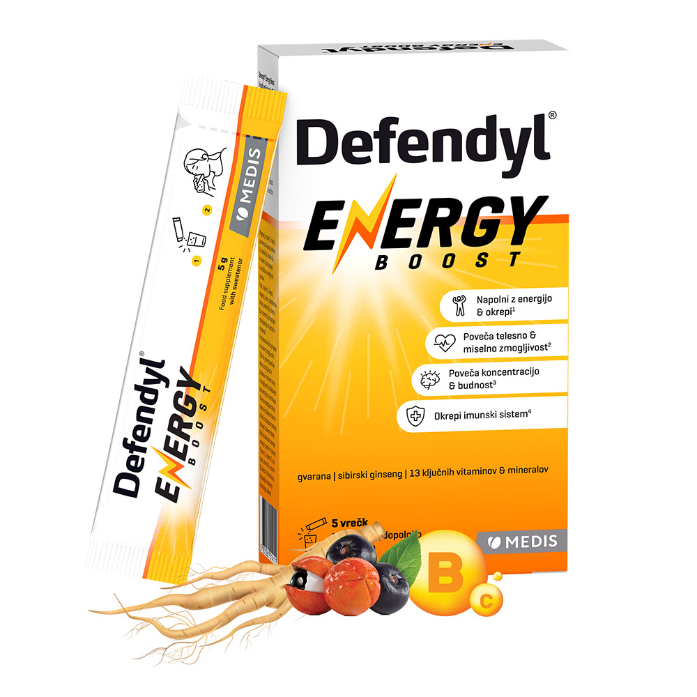 Defendyl Energy Boost, vrečke za pripravo napitka (5 vrečk)