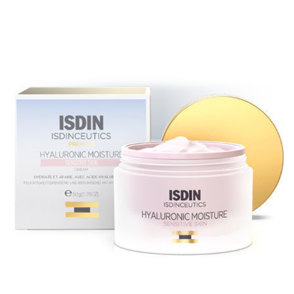 ISDIN Isdinceutics Prevent Hyaluronic Moisture Sensitive skin, hialuronska vlažilna krema za občutljivo kožo (50 ml)