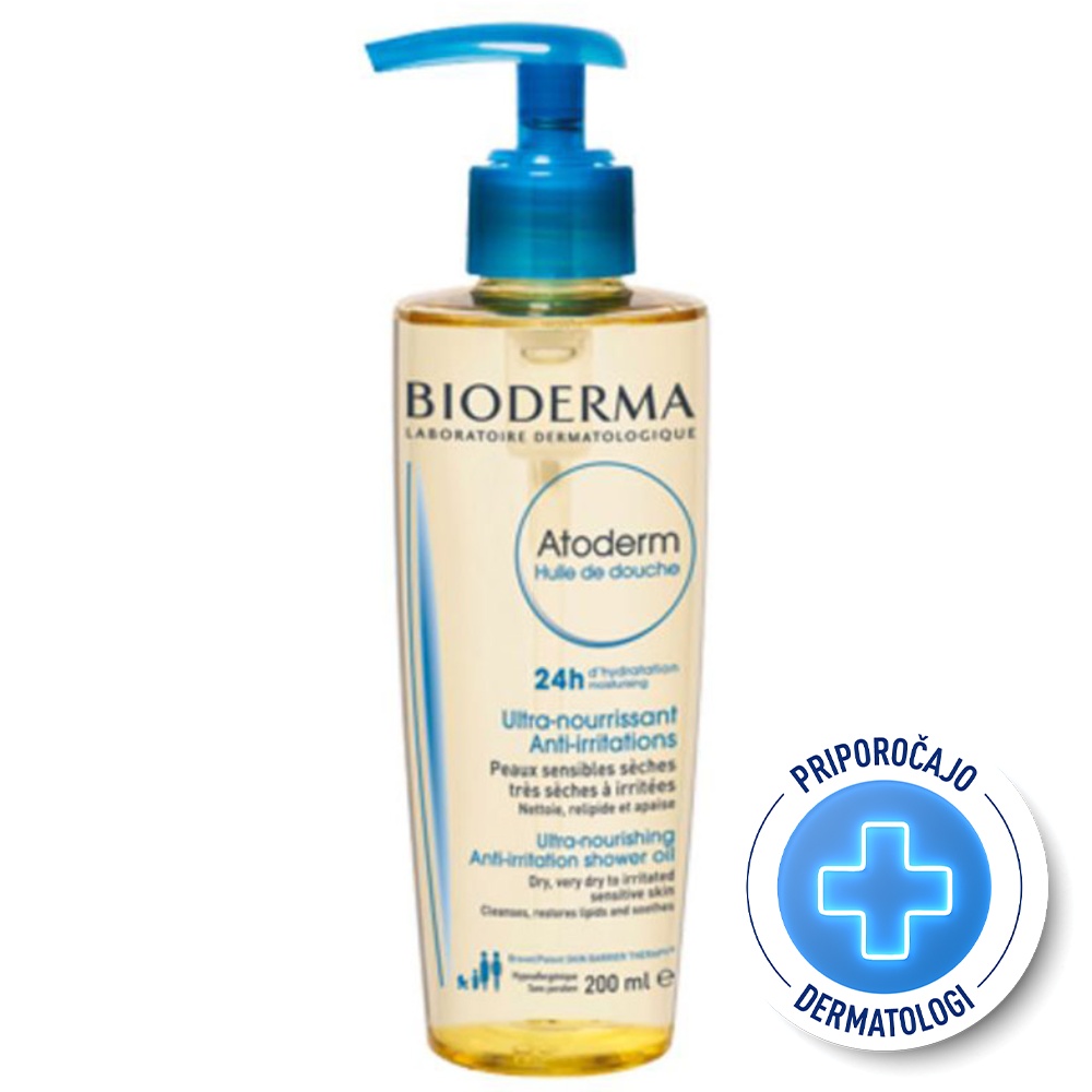 Bioderma Atoderm, hranljivo olje za tuširanje (200 ml)