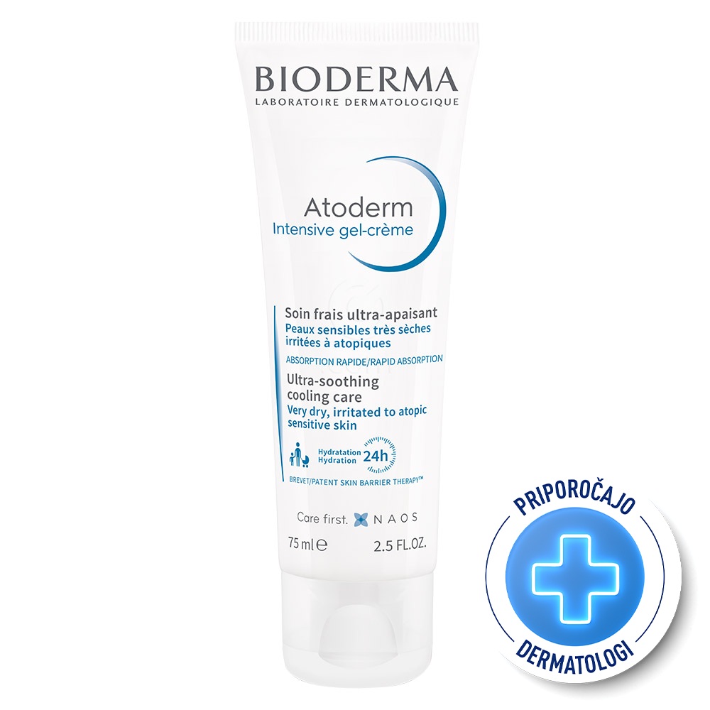Bioderma Atoderm Intensive, izjemno pomirjujoča osvežilna gel-krema (75 ml)