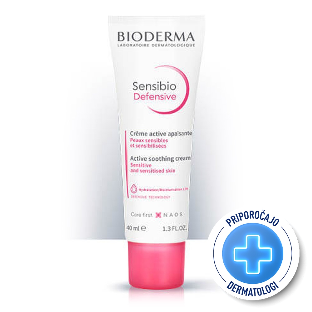 Bioderma Sensibio Defensive Light, aktivna pomirjujoča krema za občutljivo kožo (40 ml)