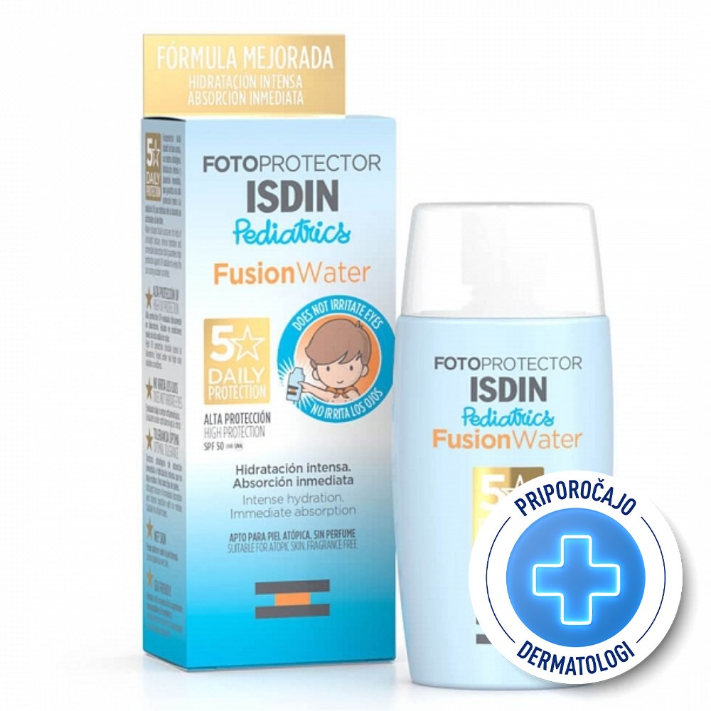 ISDIN Sun Fotoprotector Pediatrics, Fusion Water krema za obraz - ZF50 (50 ml)