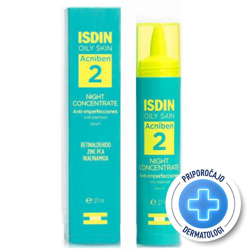 ISDIN Acniben 2 Night Concentrate, nočni serum proti nepravilnostim (27 ml)