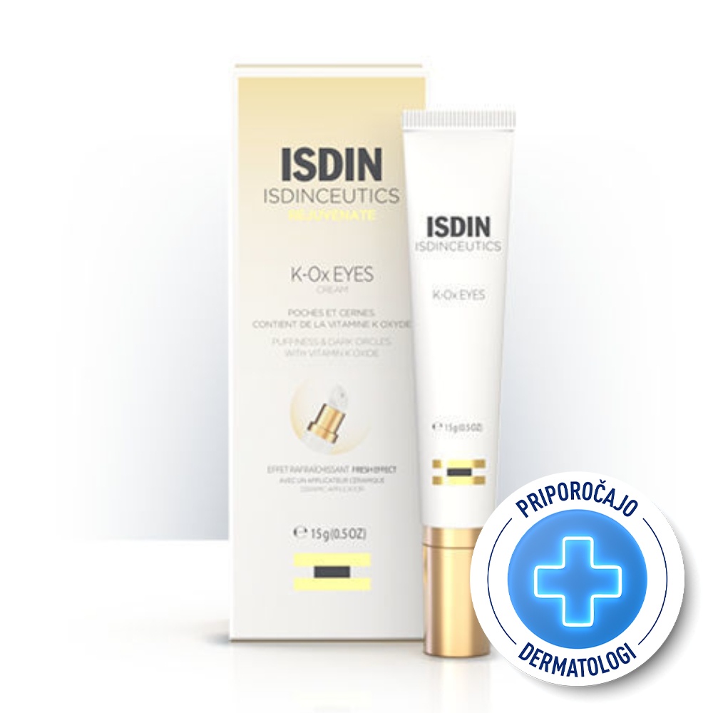 ISDIN Isdinceutics Rejuvenate K-Ox, krema za predel oči s keramičnim aplikatorjem (15 ml)