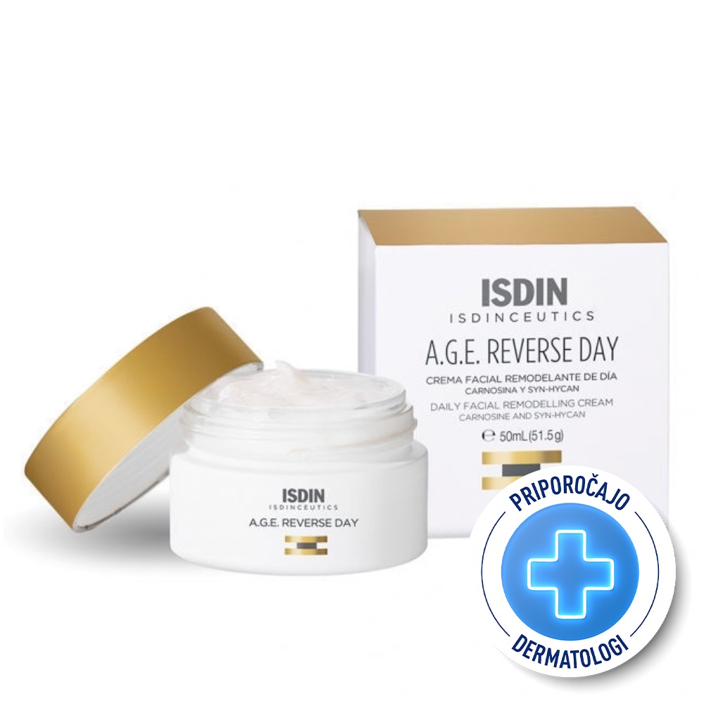ISDIN Isdinceutics Rejuvenate A.G.E. Reverse, dnevna krema za preoblikovanje obraza (50 ml)