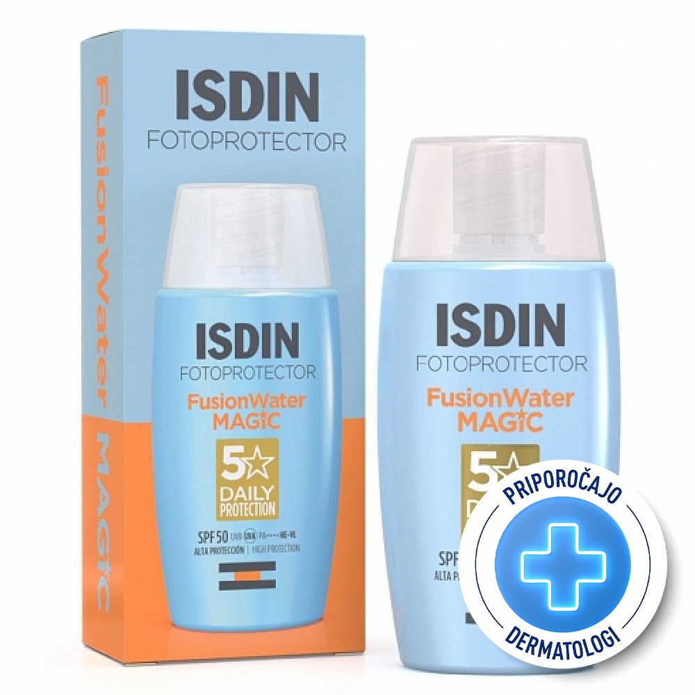 ISDIN Sun Fotoprotector Fusion Water Magic, fluid za zaščito obraza pred soncem - ZF50 (50 ml)