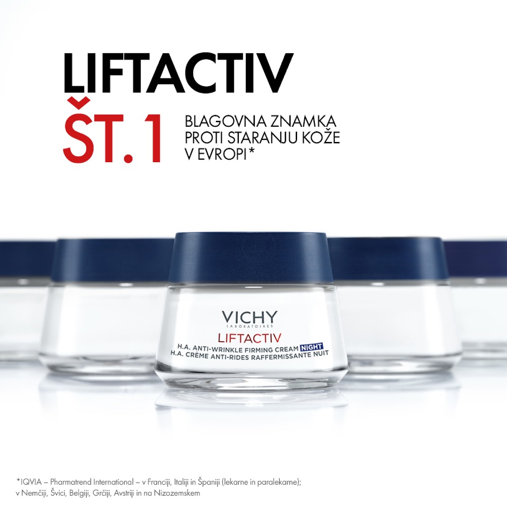 Vichy Liftactiv H.A., nočna nega za korekcijo gub in čvrsto kožo (50 ml)