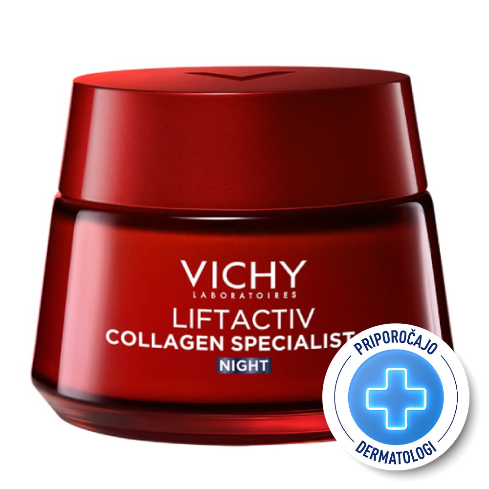 Vichy Liftactiv Collagen Specialist, nočna nega za obraz (50 ml)