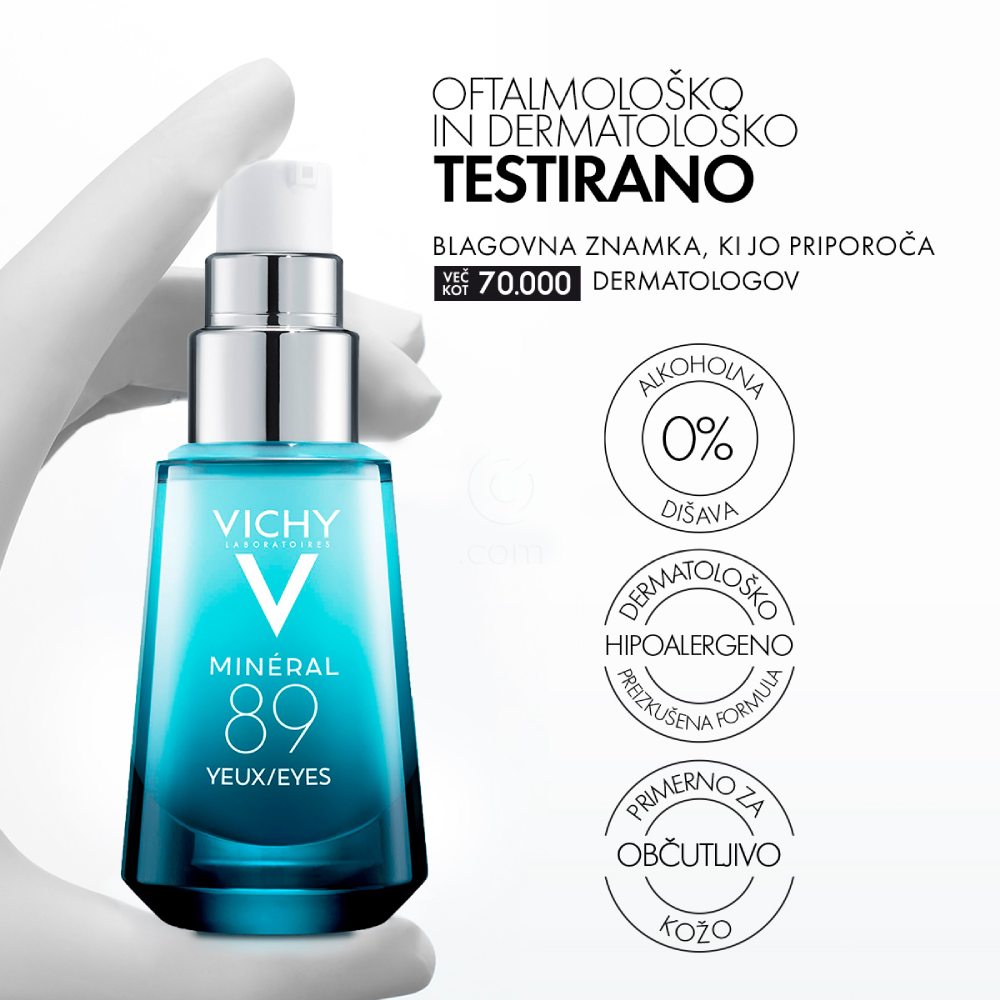 Vichy Mineral 89 Eyes, koncentrat za področje okoli oči (15 ml)