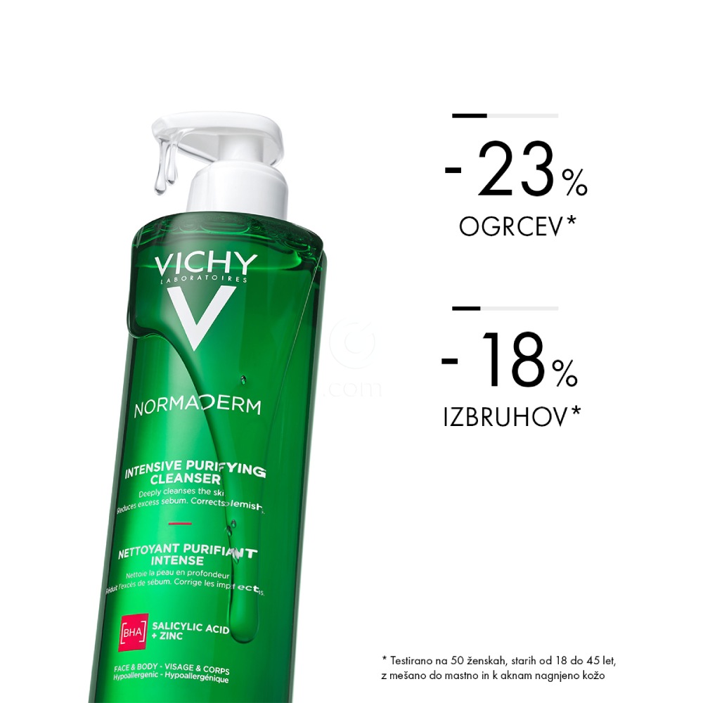 Vichy Normaderm Phytosolution, čistilni gel za občutljivo in mastno kožo (400 ml)