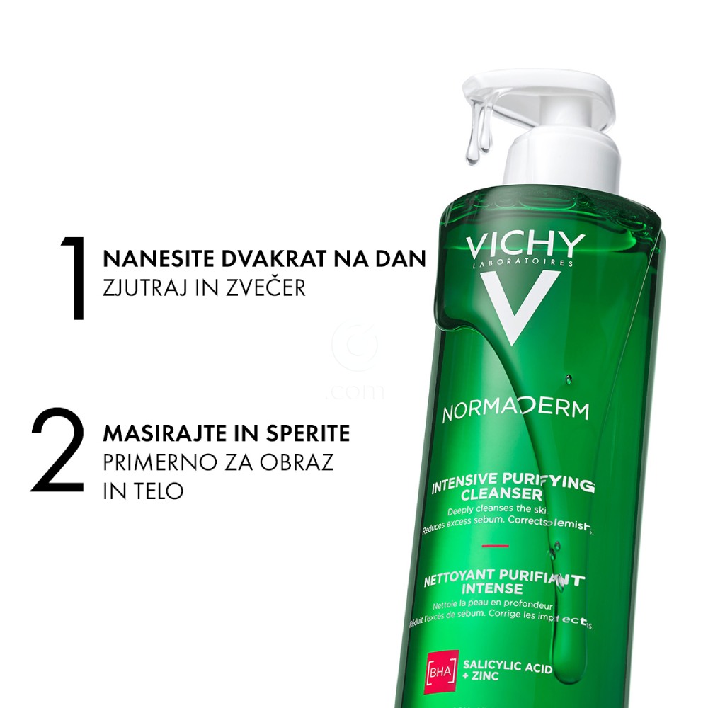 Vichy Normaderm Phytosolution, čistilni gel za občutljivo in mastno kožo (400 ml)