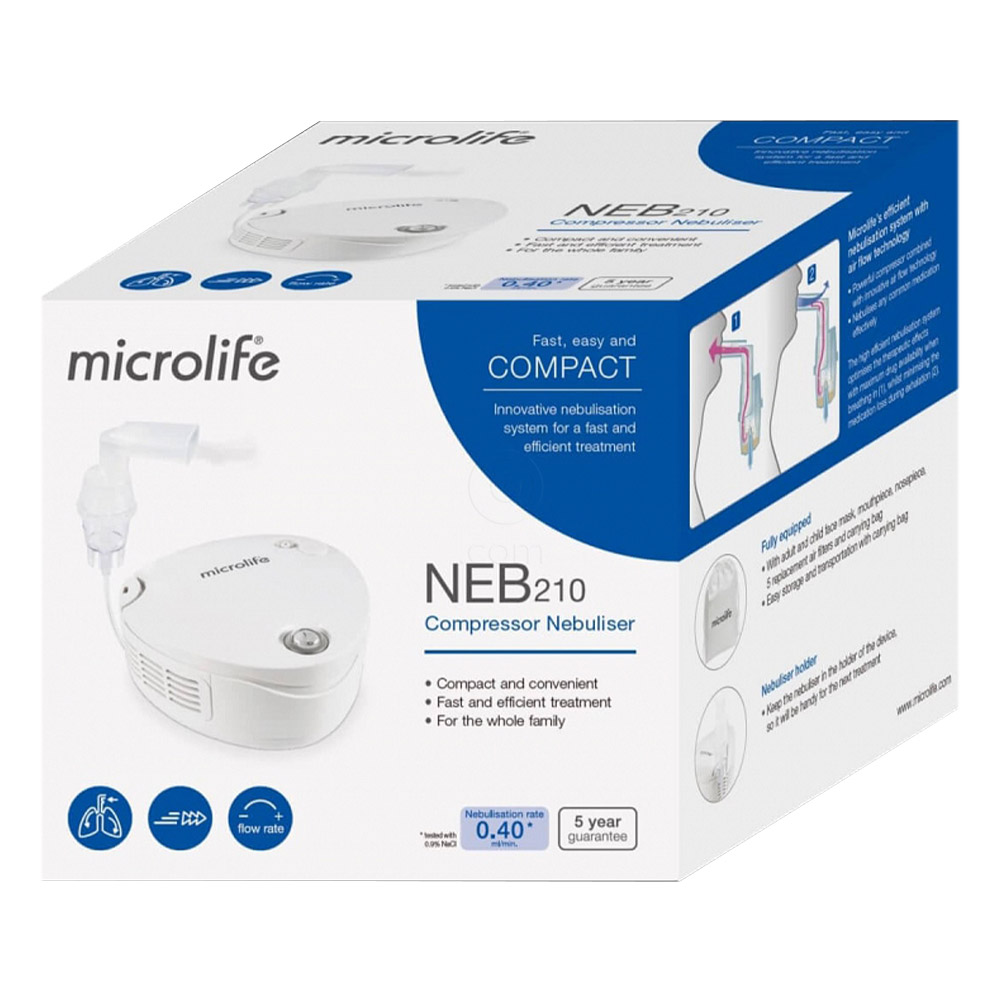 Microlife NEB 210, kompresorski inhalator (1 komplet)