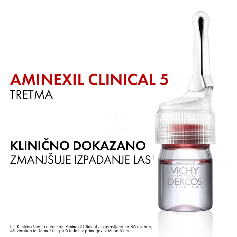 Vichy Dercos Aminexil Clinical 5, ampule proti izpadanju las za ženske (21 x 6 ml)
