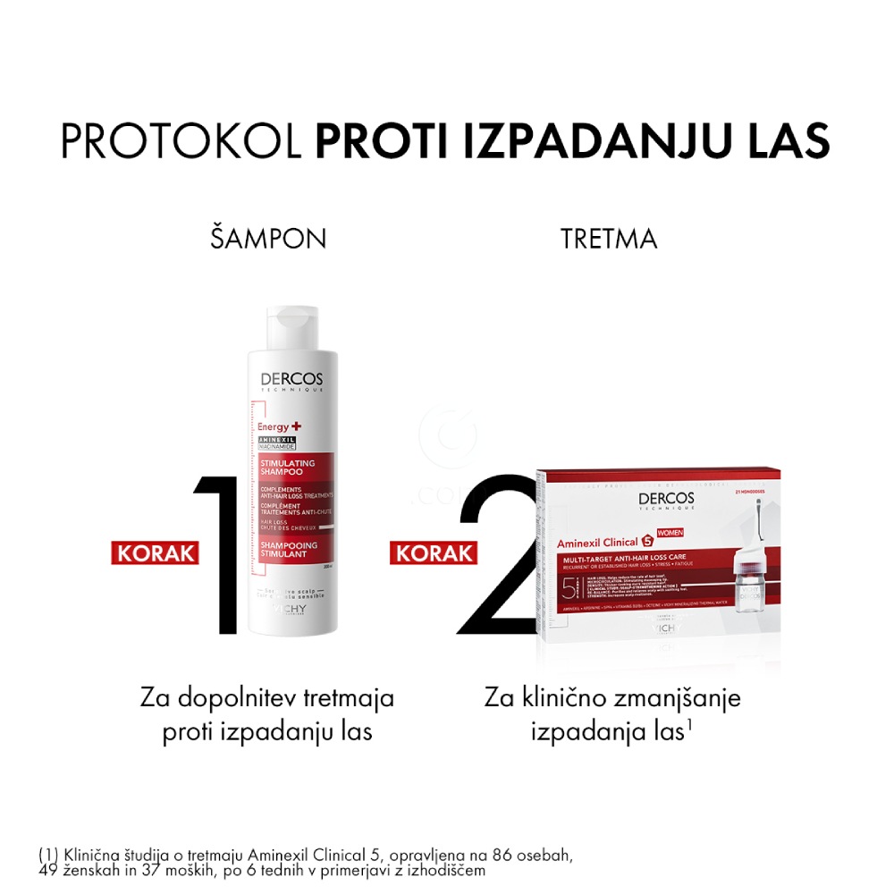 Vichy Dercos Aminexil Clinical 5, ampule proti izpadanju las za ženske (21 x 6 ml)