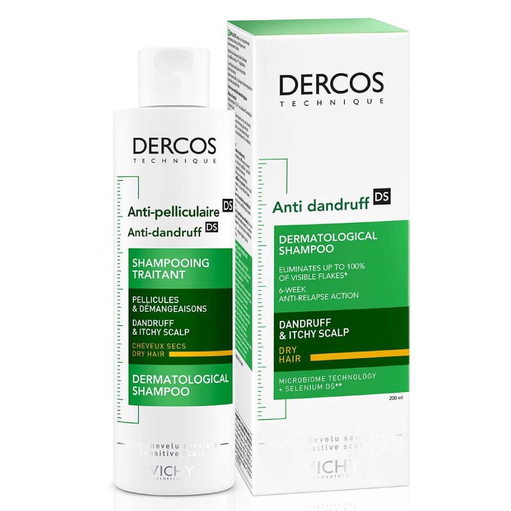 Vichy Dercos, šampon proti prhljaju za suhe lase (200 ml)
