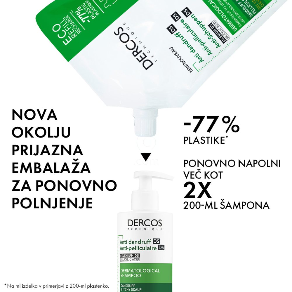 Vichy Dercos, šampon proti prhljaju za suhe lase (200 ml)