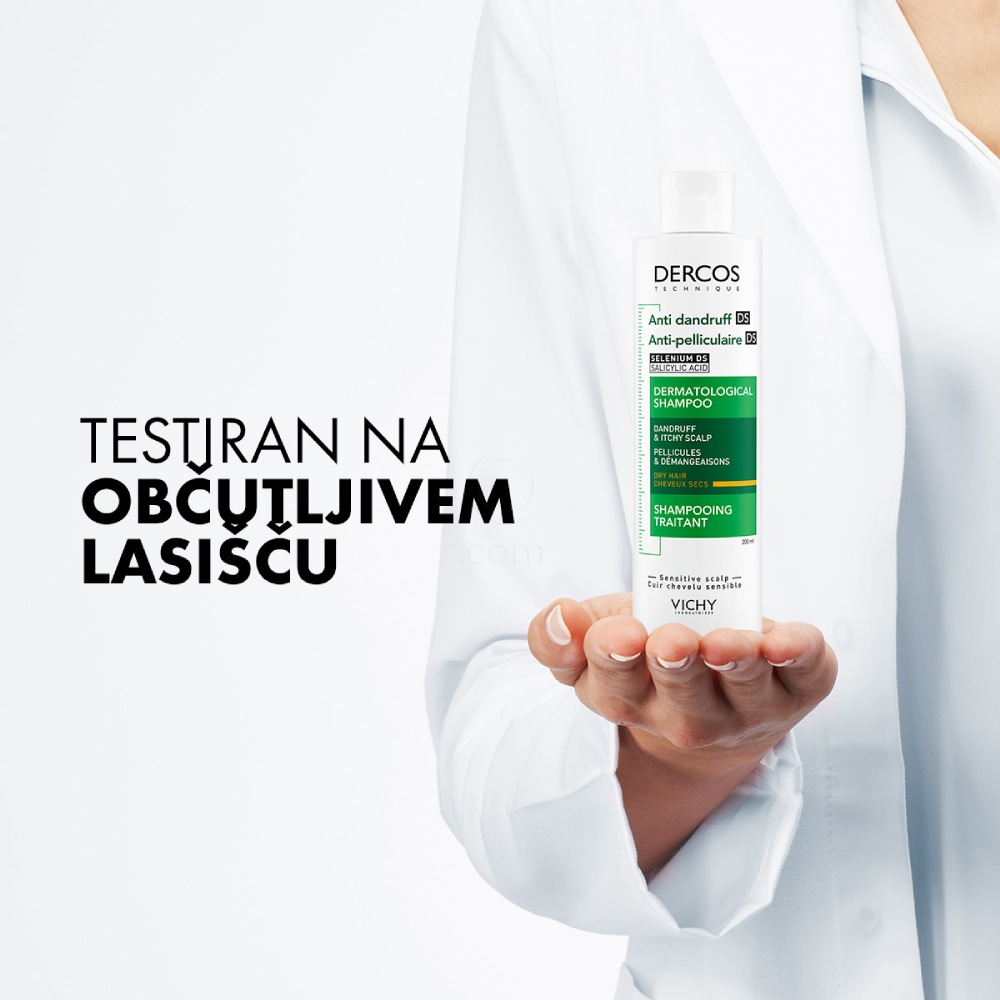 Vichy Dercos, šampon proti prhljaju za suhe lase (200 ml)