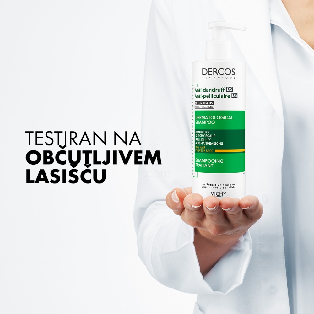 Vichy Dercos, šampon proti prhljaju za suhe lase (390 ml)