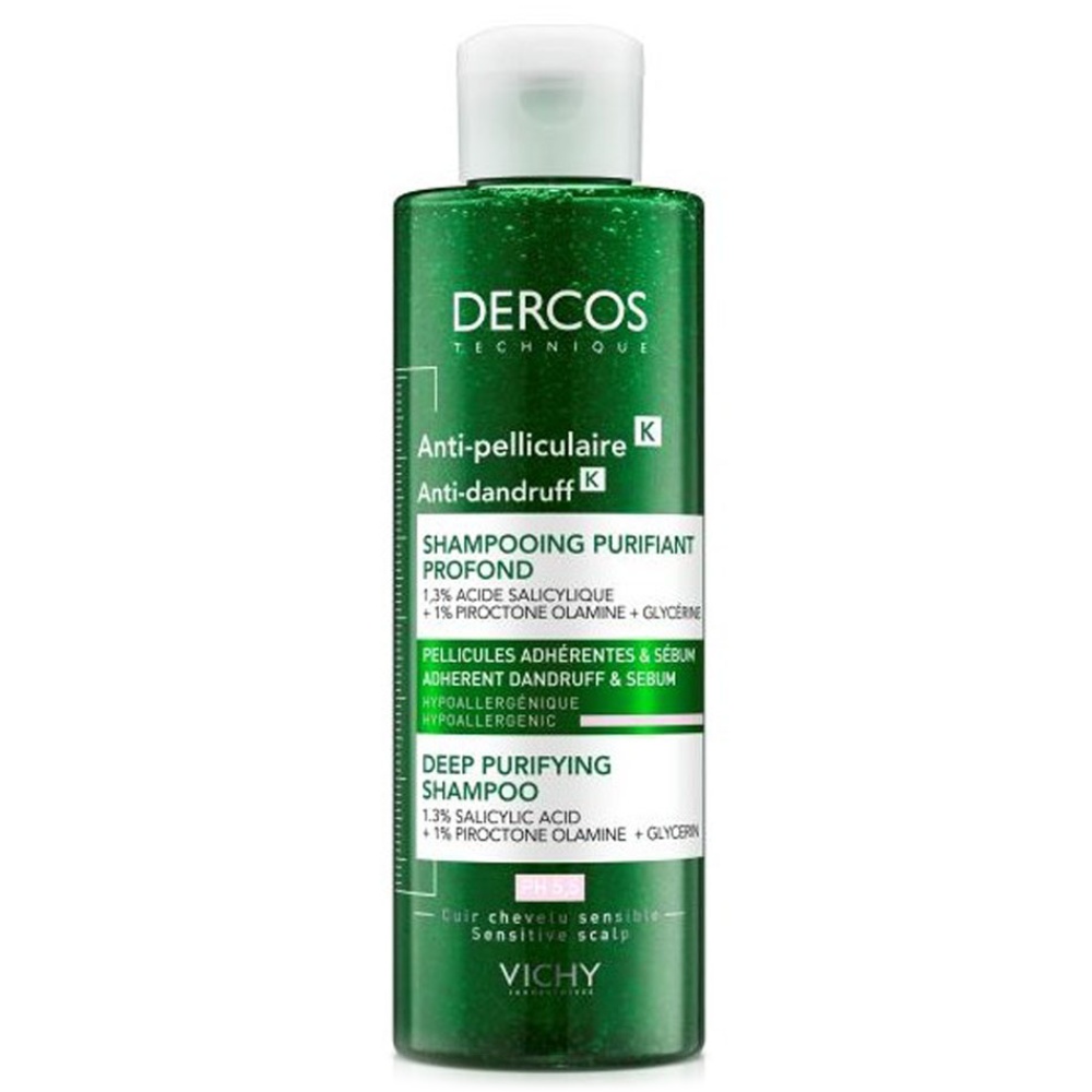 Vichy Dercos Anti dandruff K, šampon proti lepljivemu prhljaju in sebumu (250 ml)