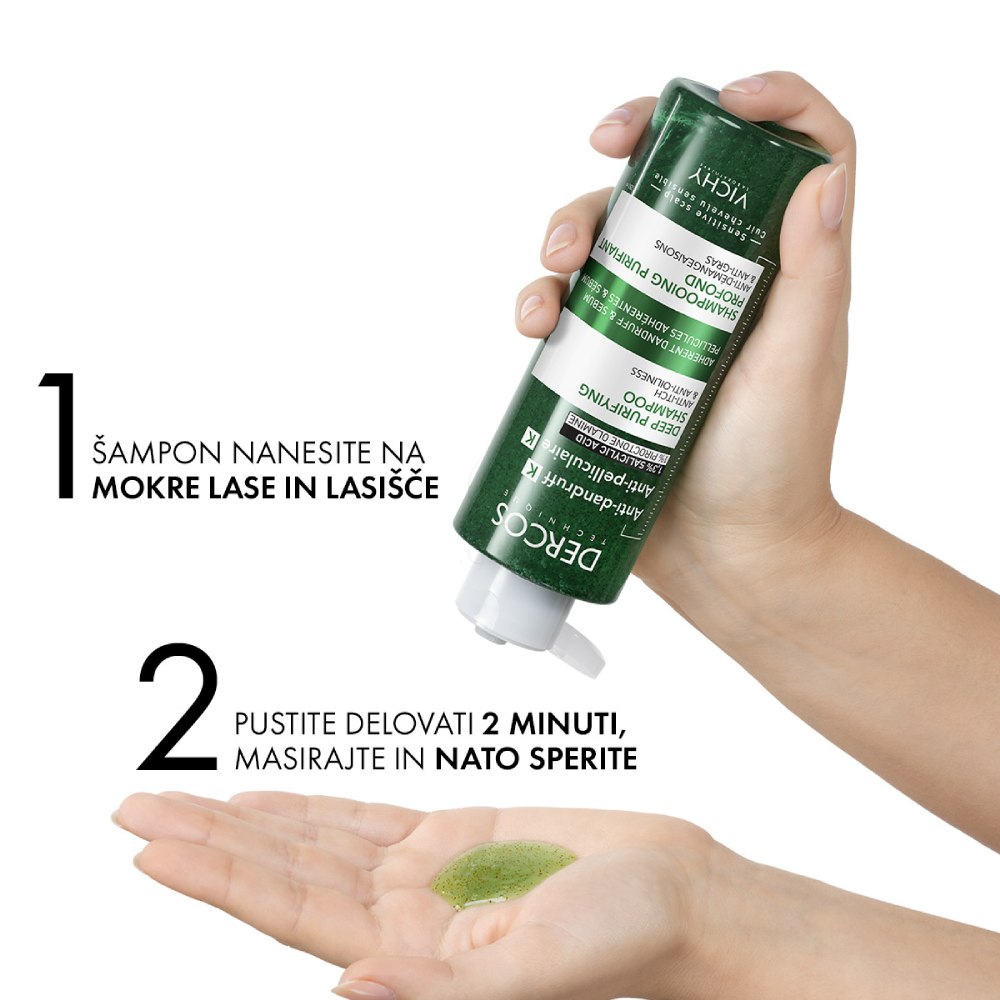 Vichy Dercos Anti dandruff K, šampon proti lepljivemu prhljaju in sebumu (250 ml)