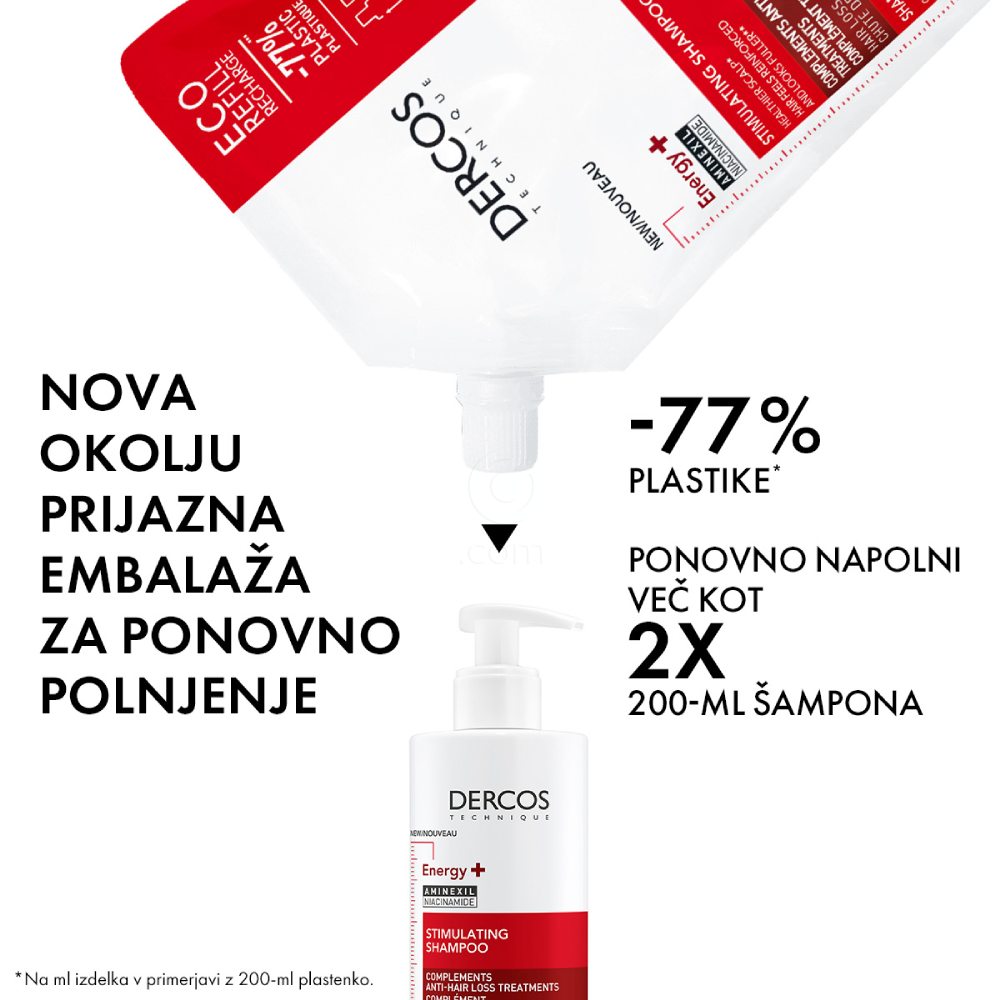 Vichy Dercos Aminexil Energisant, šampon proti izpadanju las - 200 ml