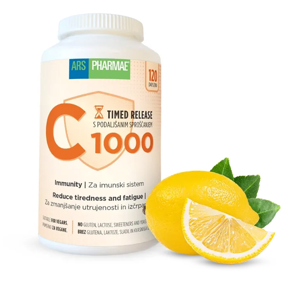 Ars C 1000 mg Ars Pharmae, tablete s podaljšanim sproščanjem (120 tablet) 