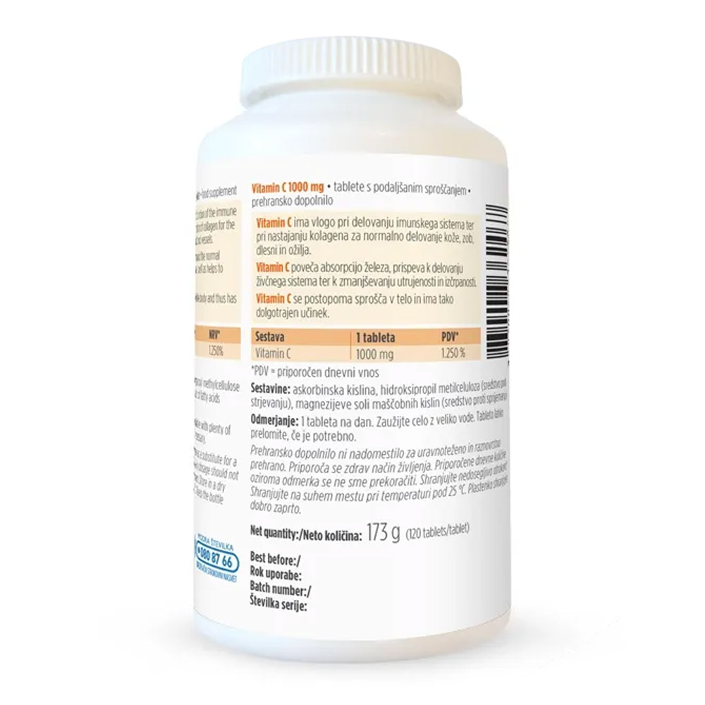 Ars C 1000 mg Ars Pharmae, tablete s podaljšanim sproščanjem (120 tablet)