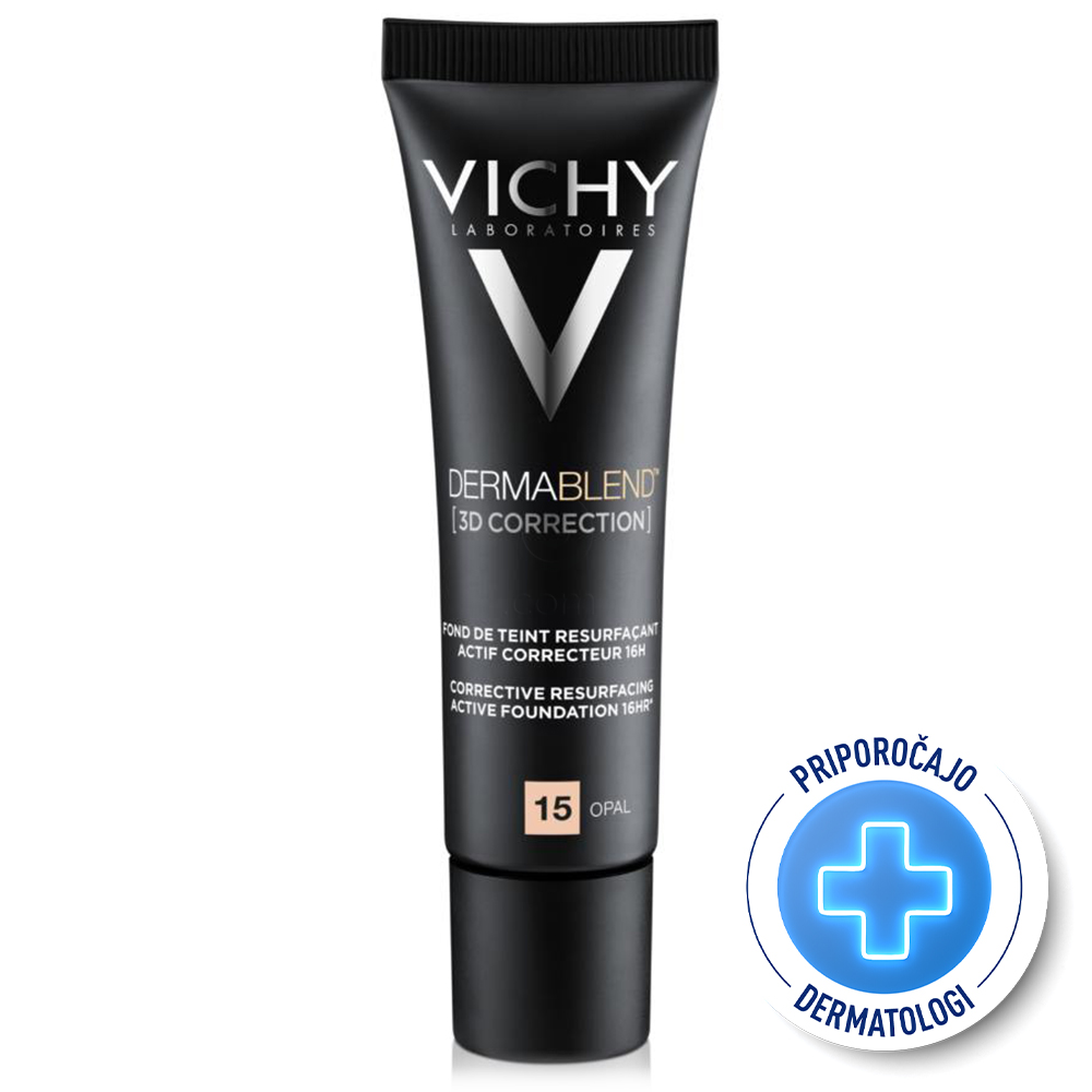 Vichy Dermablend 3D-15-Opal, korektivni puder za mastno kožo (30 ml)