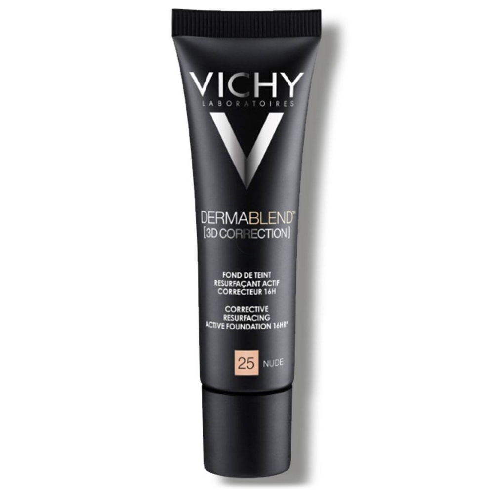 Vichy Dermablend 3D-25-Nude, korektivni puder za mastno kožo, nagnjeno k aknam (30 ml)